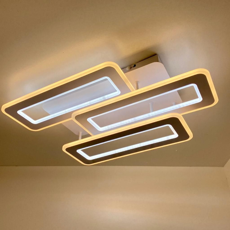 Светодиодная LED люстра TRIPLEX DOUBLE 110W 3L-APP-650x370x140-WHITE/WHITE-220-IP20 Esllse