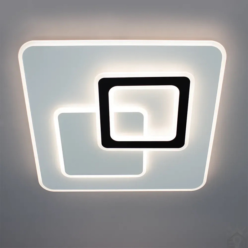 Светодиодная LED люстра UNIVERSE 85W S-ON/OFF-450x450x51-WHITE/BLACK-220-IP20 Esllse