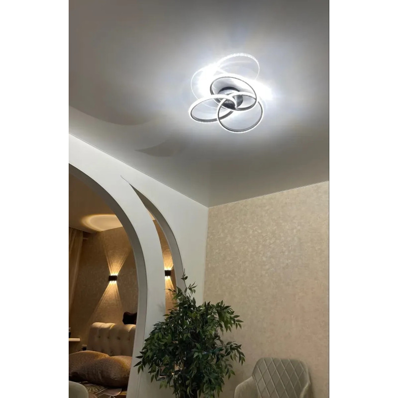 Світлодіодна LED люстра VITA 80W 3R-APP-500x130-BLACК/CLEAR-220-IP20 Esllse