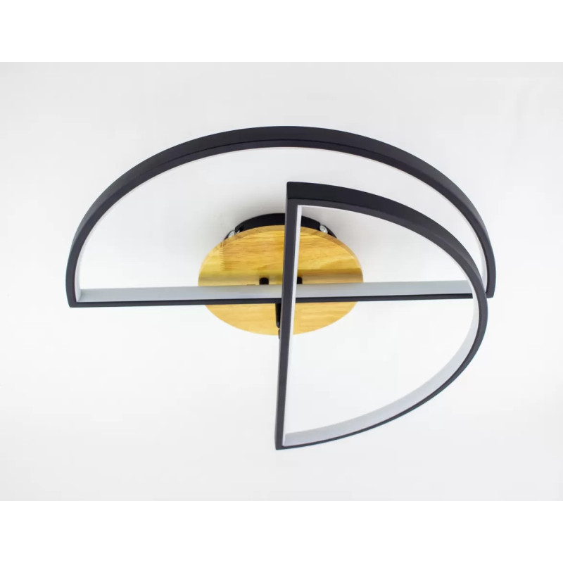 Світлодіодна LED люстра WOODY 75W-2PR-APP-500x135-BLACK/WOOD-220-IP20 Esllse