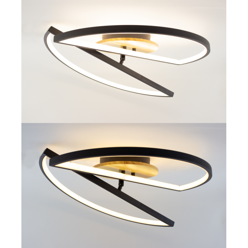 Світлодіодна LED люстра WOODY 75W-2PR-APP-500x135-BLACK/WOOD-220-IP20 Esllse