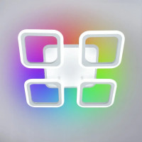 Світлодіодна LED люстра ROOM RGB 70W 4S-APP-385x385x75-WHITE-220-IP20 Esllse