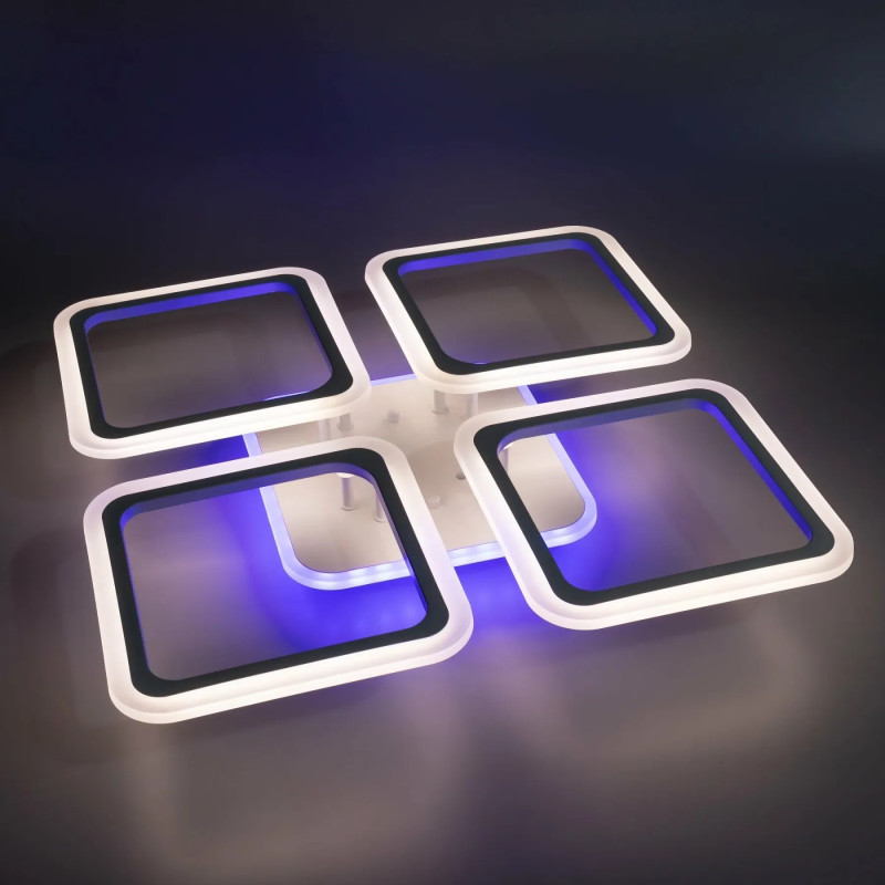 Светодиодная LED люстра ROOM RGB 70W 4S-APP-385x385x75-WHITE-220-IP20 Esllse