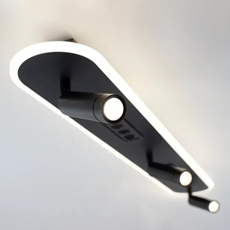 Світлодіодна LED люстра SHEFFIELD-52+6W-3RL-APP-800x120-BLACK/WHITE-220-IP20 Esllse