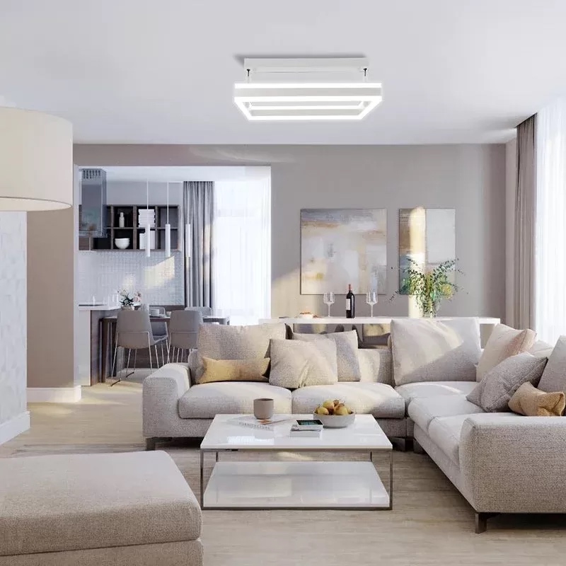 Світлодіодна LED люстра STELLA-100W-S-APP-500x500x1200-WHITE/WHITE-220-IP20 Esllse