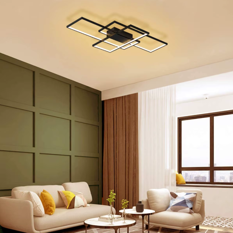 Світлодіодна LED люстра SVEN 85W 3S SMART 690x470x80-BLACK-220-IP20 Esllse