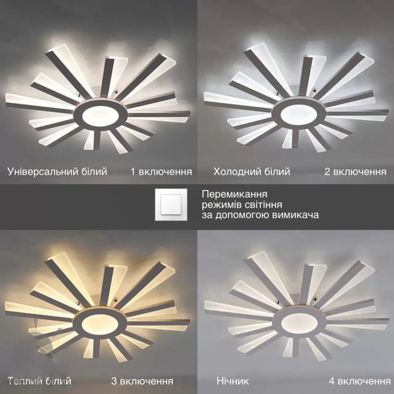 Светодиодная LED люстра TERESA-70W-R-APP-550х50-WHITE-220-IP20 Esllse