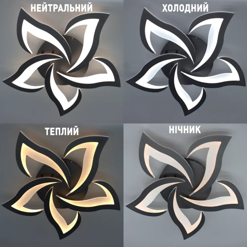 Світлодіодна LED люстра ELLA 70W5F-APP-640x65-BLACK/WHITE-220-IP20 Esllse