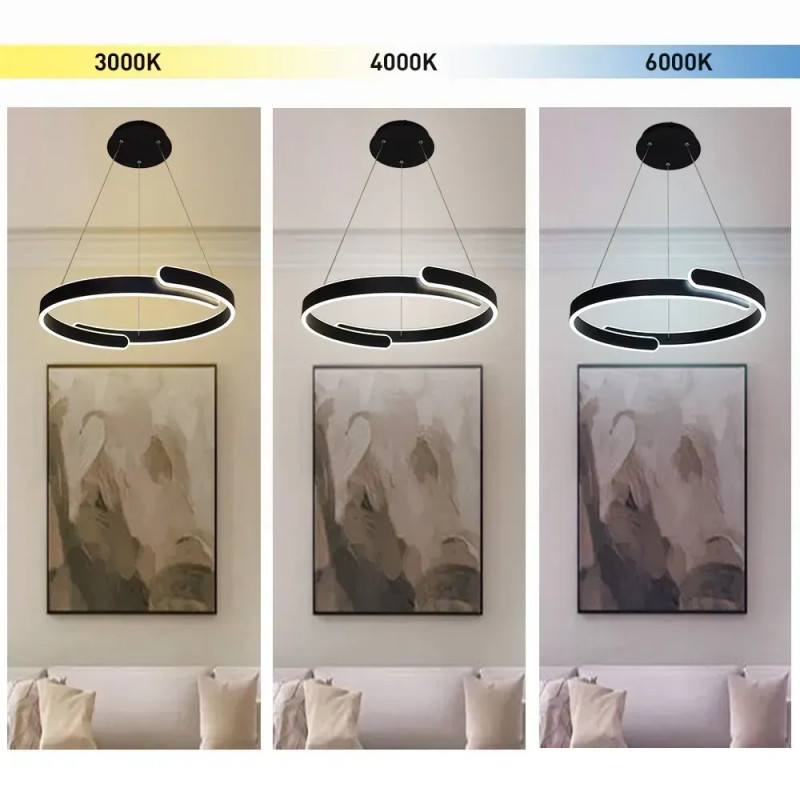 Светодиодная LED люстра HIPPO 90W R-SMART-500x1200-BLACK-220-IP20 Esllse