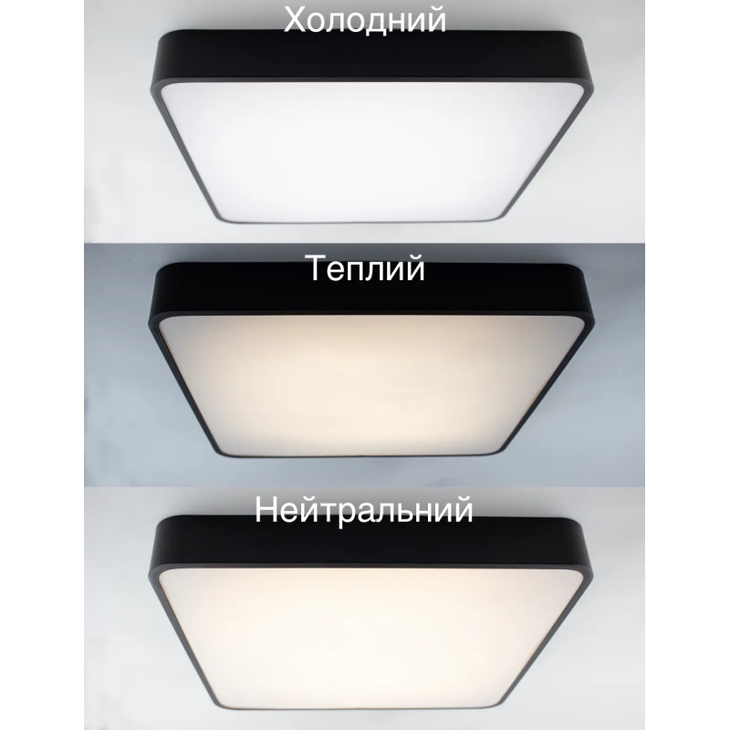 Світлодіодна LED люстра ONIX 90W S ON/OFF 500x500x50-BLACK-220-IP20 Esllse