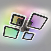 Светодиодная LED люстра OVAL ICE RGB 75W 5S-APP-725x500x93-BLACK/CLEAR-220-IP20 Esllse