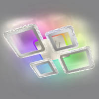 Світлодіодна LED люстра OVAL ICE RGB 75W 5S-APP-725x500x93-WHITE/CLEAR-220-IP20 Esllse