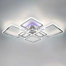 Світлодіодна LED люстра OVAL RGB 120W 7S-SMART-960x750x110-CHROME-220-IP20 Esllse