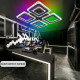 Світлодіодна LED люстра ROOM ICE RGB 70W 4S-APP-385x385x75-BLACK-220-IP20 Esllse