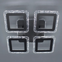 Светодиодная LED люстра ROOM ICE RGB 70W 4S-APP-385x385x75-BLACK-220-IP20 Esllse