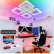 Світлодіодна LED люстра ROOM ICE RGB 70W 4S-APP-385x385x75-WHITE-220-IP20 Esllse