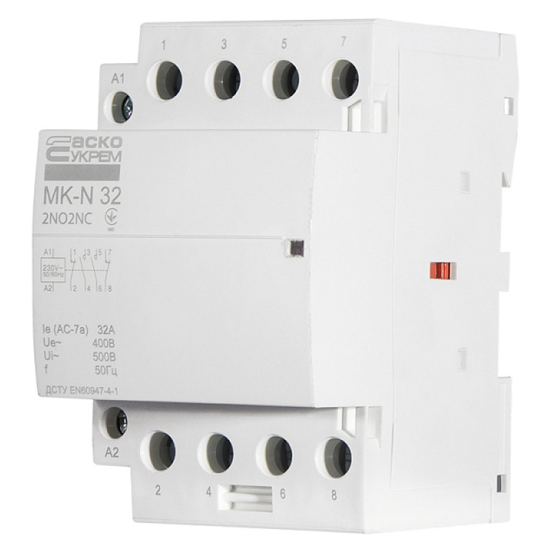 Модульный контактор MK-N 4P 32A 2NO2NC АСКО (A0040030035)