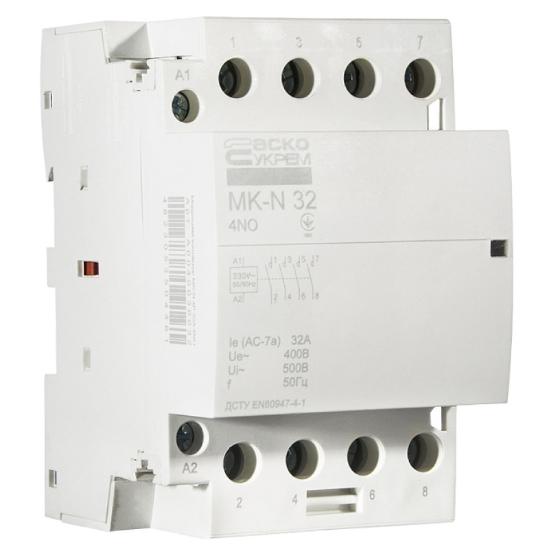 Модульный контактор MK-N 4P 32A 4NO АСКО (A0040030032)