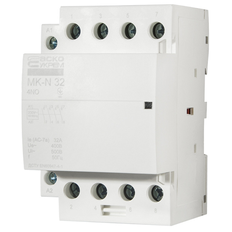 Модульный контактор MK-N 4P 32A 4NO АСКО (A0040030032)