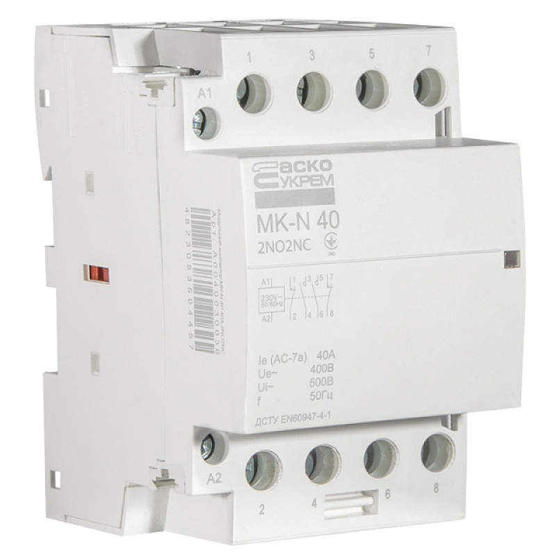 Модульный контактор MK-N 4P 40A 2NO2NC АСКО (A0040030036)