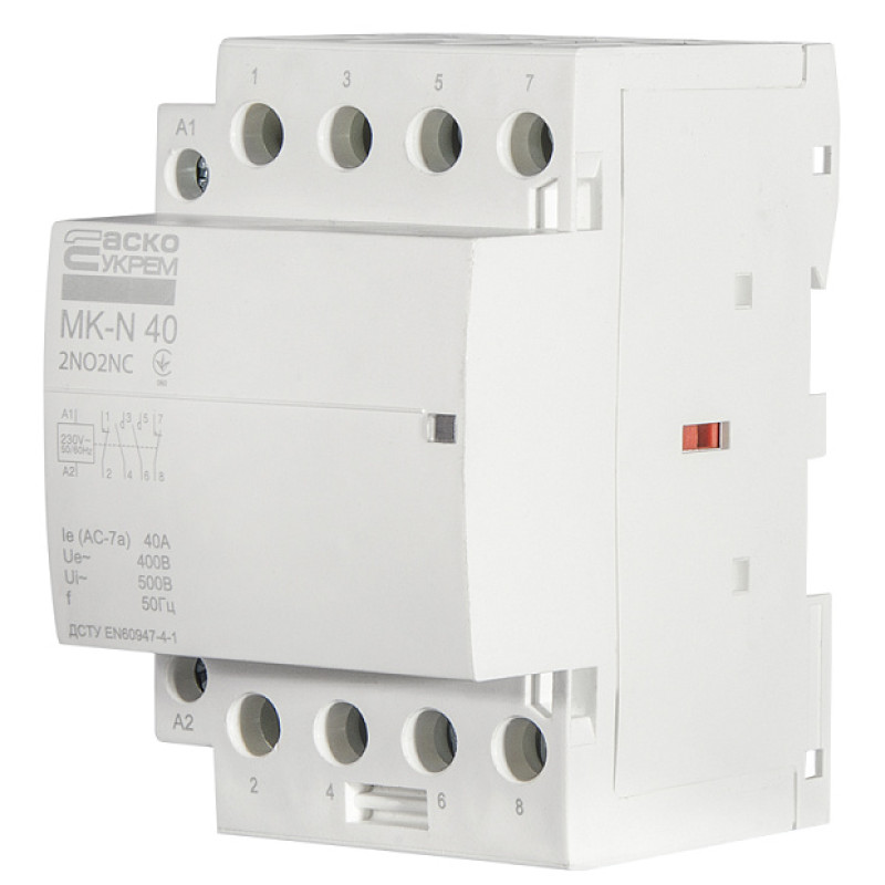 Модульный контактор MK-N 4P 40A 2NO2NC АСКО (A0040030036)