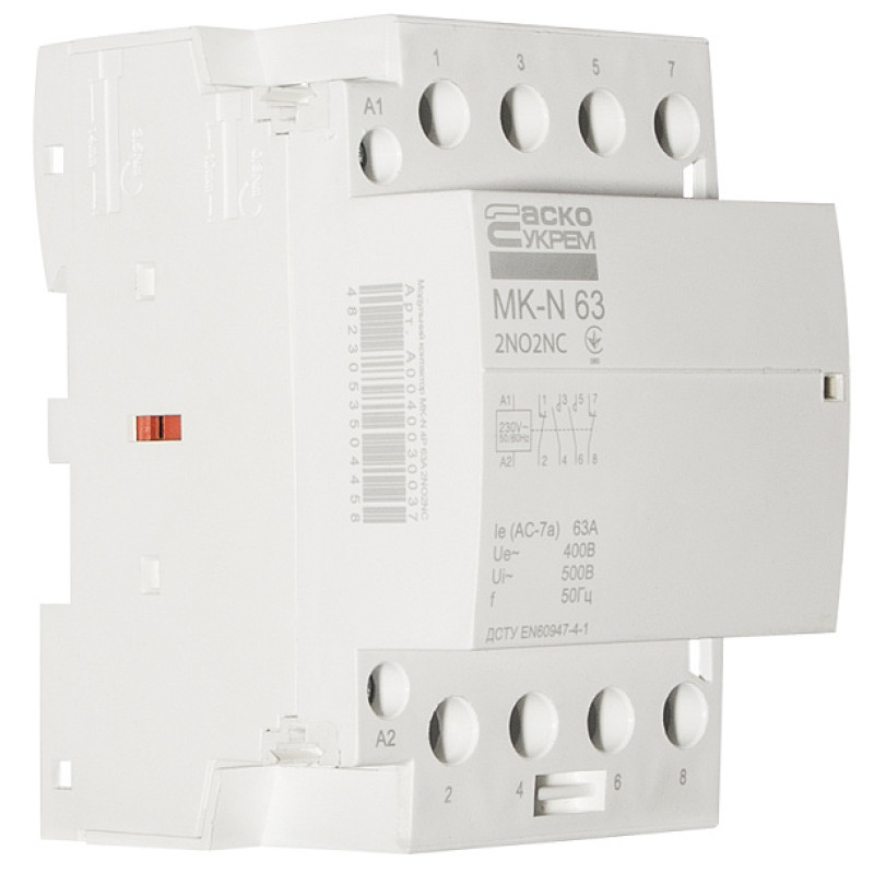 Модульный контактор MK-N 4P 63A 2NO2NC АСКО (A0040030037)