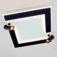 Світлодіодна LED люстра CONSUL 80W S-2LR-480x480x125-WHITE/BLACK-220-IP20 Esllse
