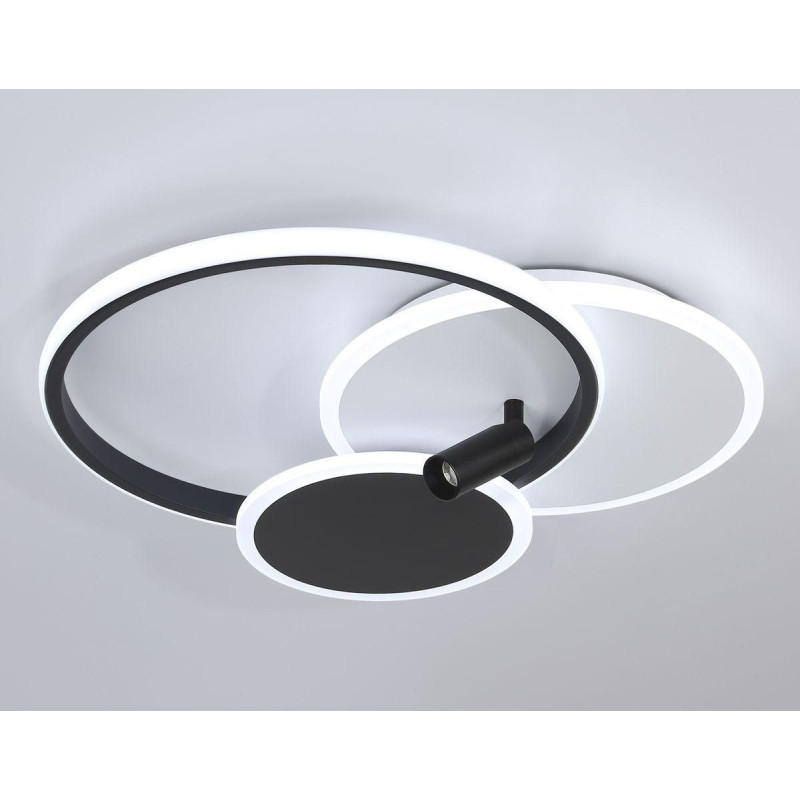 Светодиодная LED люстра ECLIPSE 75W 3R 1LR-480x425x130-WHITE/BLACK-220-IP20 Esllse