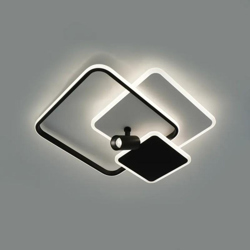 Світлодіодна LED люстра ECLIPSE 95W 3S 1LR-515x480x130-WHITE/BLACK-220-IP20 Esllse