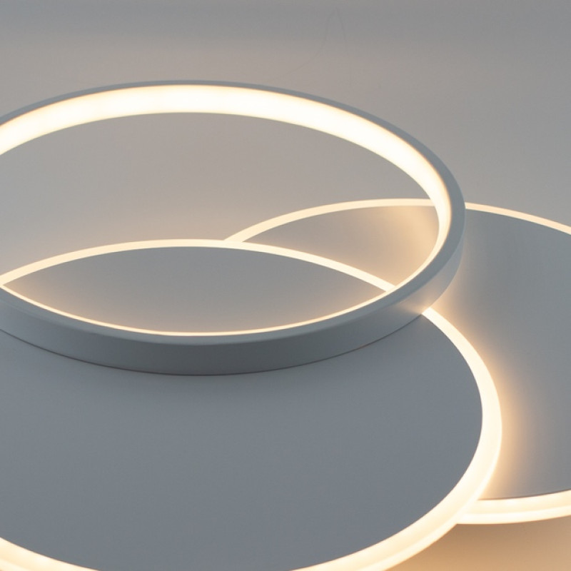 Світлодіодна LED люстра (NEW) VEGA triple 80W 3R-ON/OFF-490х60-WHITE/WHITE-220-IP20 Esllse