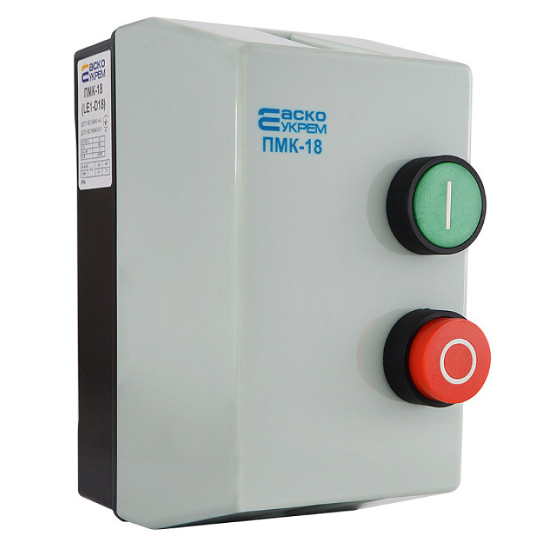 Магнітний пускач в корпусі ПМК-18 18А 380В Аско A0040040003