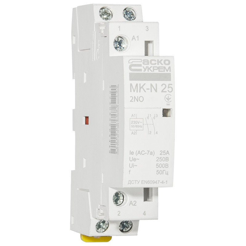 Модульный контактор MK-N 2P 25A 2NO АСКО (A0040030025)