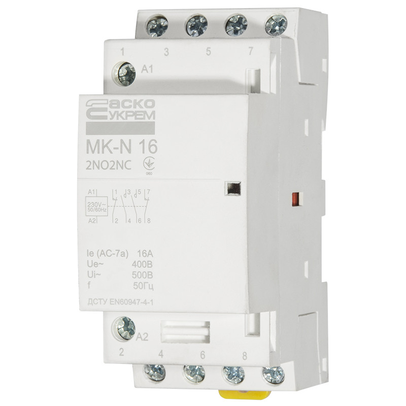 Модульний контактор MK-N 4P 16A 2NO2NC АСКО (A0040030028)