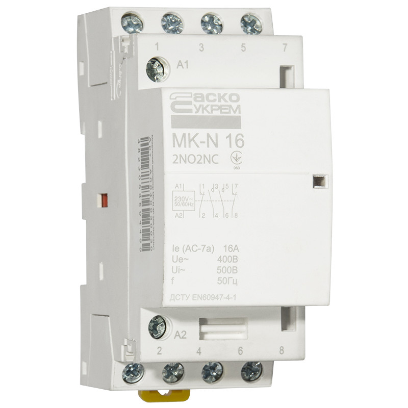 Модульний контактор MK-N 4P 16A 2NO2NC АСКО (A0040030028)