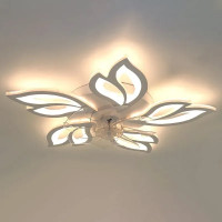 Управляемая светодиодная люстра с вентилятором FAN ASTRA 85W+18W 5F-APP-680x120-WHITE/CLEAR-220-IP20