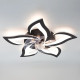 Керована світлодіодна люстра з вентилятором FAN ELLA 72W+18W 5F APP-680×120-BLACK/WHITE-220-IP20