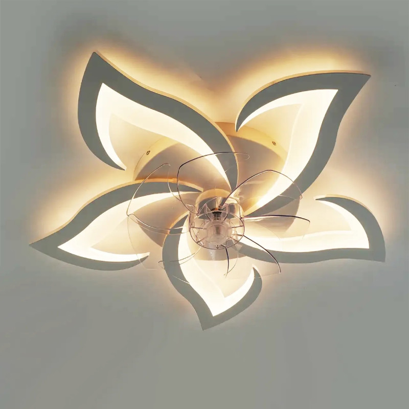 Управляемая светодиодная люстра с вентилятором FAN ELLA 72W+18W 5F-APP-680x120-WHITE/WHITE-220-IP20