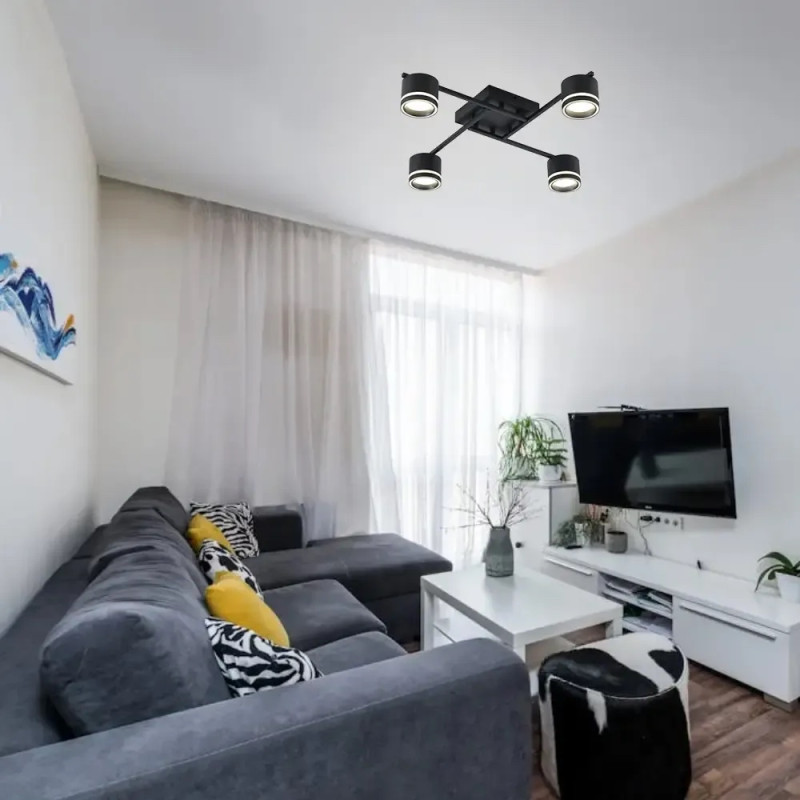 Люстра GELA 4xGX53 S-600x600x120-BLACK-IP20 Esllse