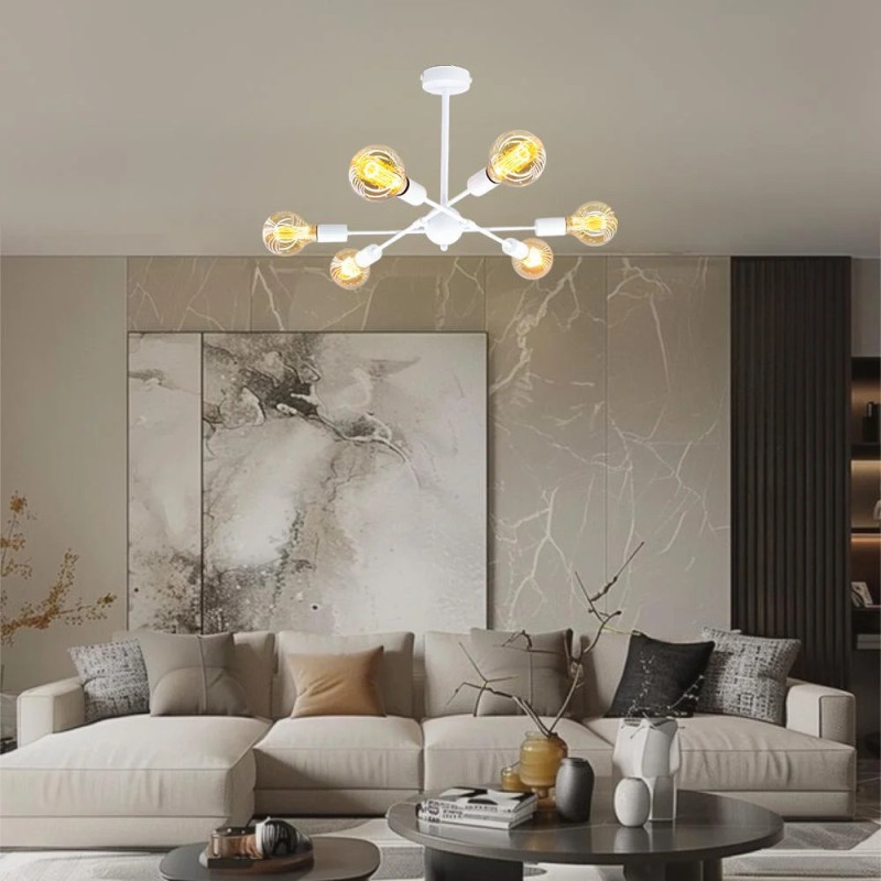 Люстра YORK 6xE27 R 510x380 WHITE 220-IP20 Esllse