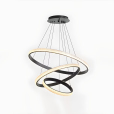 Люстра керована світлодіодна підвісна AKRILIKA 3R 70 Вт 600x1100 мм Чорна Esllse