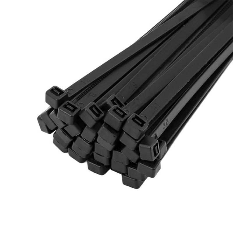 Хомут нейлоновий 4 х 370 чорний АСКО 100шт