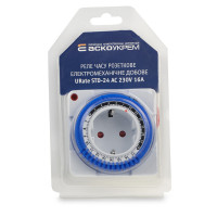 Таймер электромеханический суточный URate STD-24 AC 230V 16A АСКО (A0010230008)