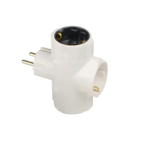 Тройник тип А с ж/к белый серии Ornat АСКО (ECO019001024)