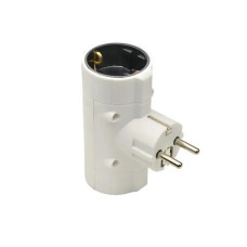 Сетевой двойник 16А 2P+PE с заземлением тип А АБС-пластик Ornat АСКО (ECO019001023)