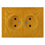 Розетка двойная б/з NILSON Touran дуб 24251024