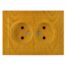 Розетка двойная б/з NILSON Touran дуб 24251024