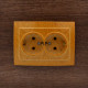 Розетка двойная с/з NILSON Touran дуб 24251025