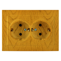 Розетка двомісна з/з NILSON Touran дуб 24251025