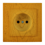 Розетка одинарная б/з NILSON Touran дуб 24251015