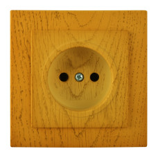 Розетка одинарная б/з NILSON Touran дуб 24251015